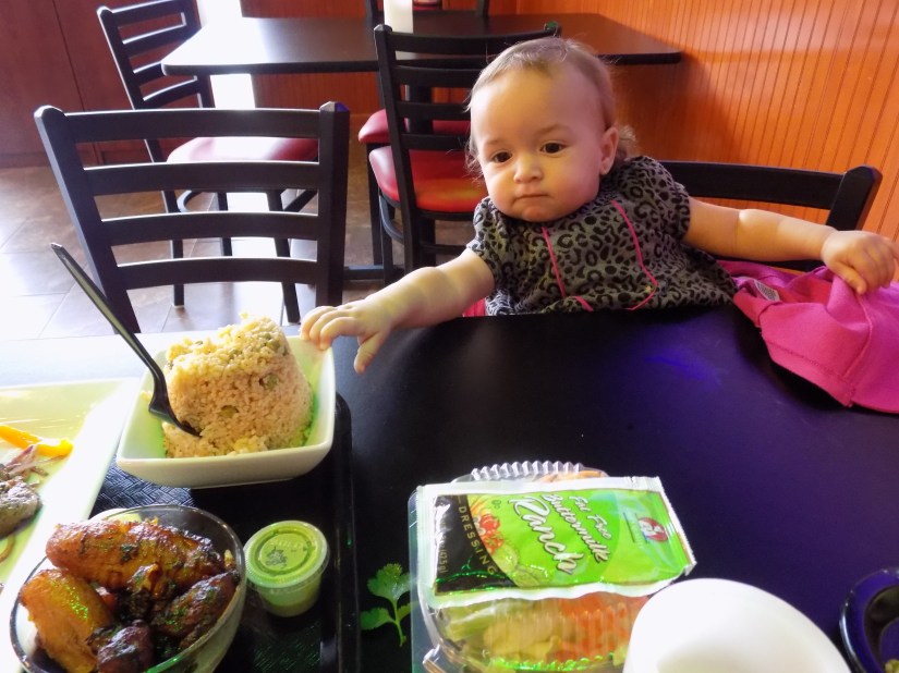 Elleanna couldn't get enough of the Dominican Rice!